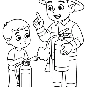 Desenho de bombeiro para colorir 25