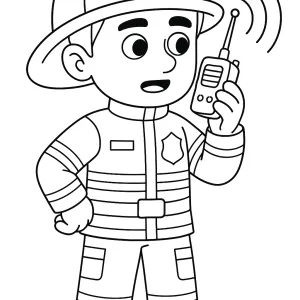 Desenho de bombeiro para colorir 27
