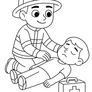 Desenho de bombeiro para colorir 28