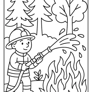 Desenho de bombeiro para colorir 30