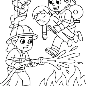 Desenho de bombeiro para colorir 32