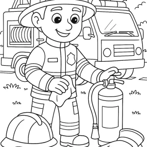 Desenho de bombeiro para colorir 35
