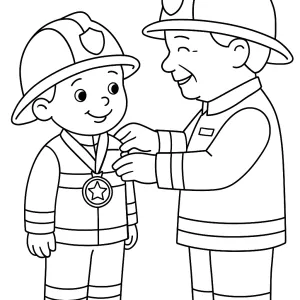 Desenho de bombeiro para colorir 36