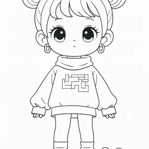 Desenho de boneca para colorir 10