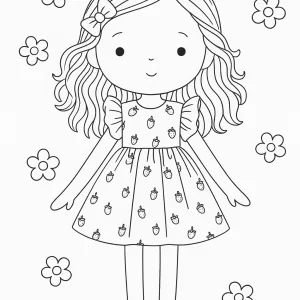 Desenho de boneca para colorir 11