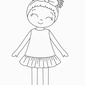 Desenho de boneca para colorir 12