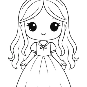 Desenho de boneca para colorir 13