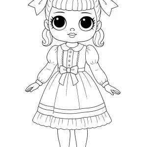 Desenho de boneca para colorir 15