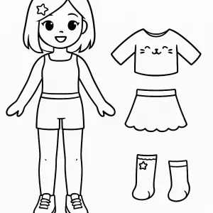 Desenho de boneca para colorir 17