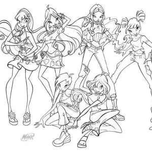 Desenho das Winx para colorir 27