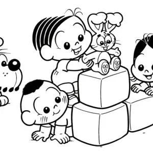Desenho da Turma da Mónica para colorir 35