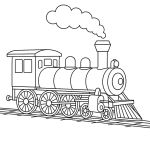 Desenho de comboio para colorir 21