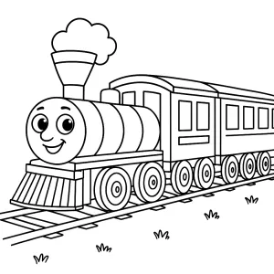 Desenho de comboio para colorir 23