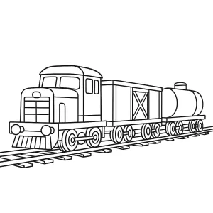 Desenho de comboio para colorir 24