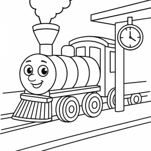 Desenho de comboio para colorir 25