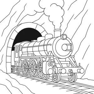 Desenho de comboio para colorir 27