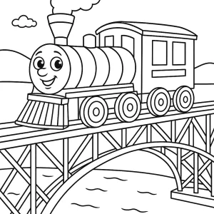 Desenho de comboio para colorir 28