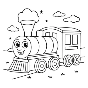 Desenho de comboio para colorir 29