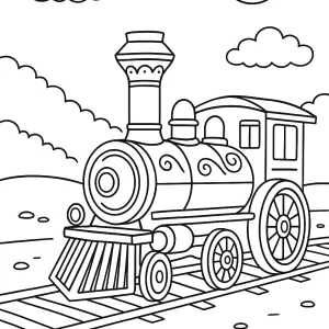 Desenho de comboio para colorir 30