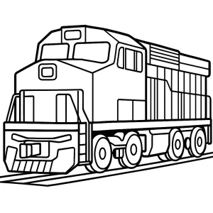 Desenho de comboio para colorir 35
