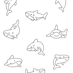 Desenho de tubarão para colorir 48