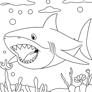 Desenho de tubarão para colorir 51