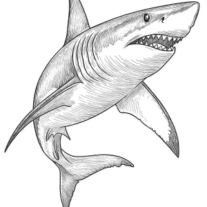 Desenho de tubarão para colorir 53