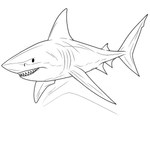 Desenho de tubarão para colorir 54