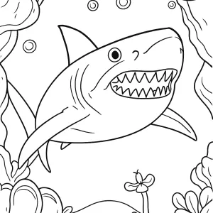 Desenho de tubarão para colorir 55