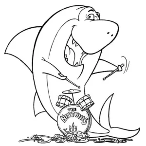Desenho de tubarão para colorir 56