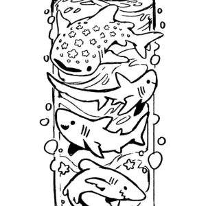 Desenho de tubarão para colorir 60