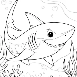 Desenho de tubarão para colorir 61
