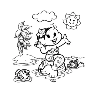 Desenho da Turma da Mónica para colorir 41
