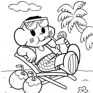 Desenho da Turma da Mónica para colorir 42