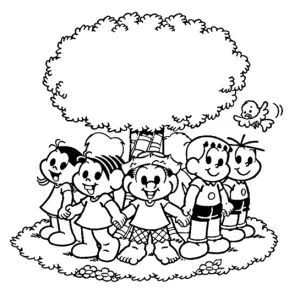 Desenho da Turma da Mónica para colorir 44