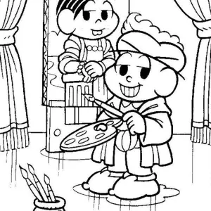 Desenho da Turma da Mónica para colorir 45