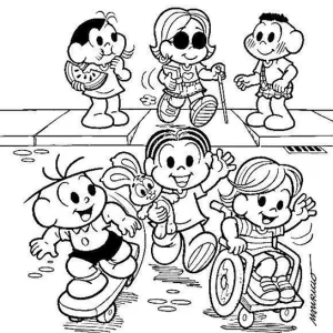 Desenho da Turma da Mónica para colorir 47