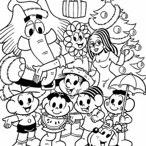 Desenho da Turma da Mónica para colorir 48