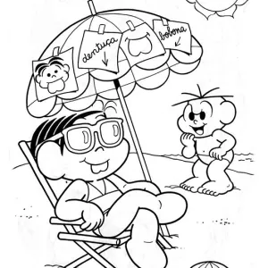 Desenho da Turma da Mónica para colorir 49