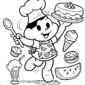Desenho da Turma da Mónica para colorir 54