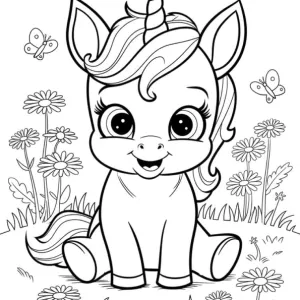 Desenho de unicórnio para colorir 34