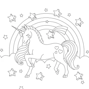 Desenho de unicórnio para colorir 37