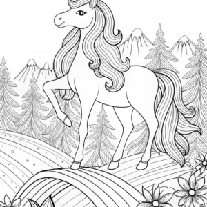 Desenho de unicórnio para colorir 38