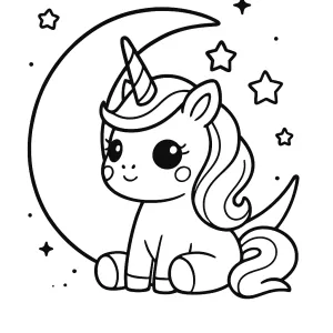 Desenho de unicórnio para colorir 39