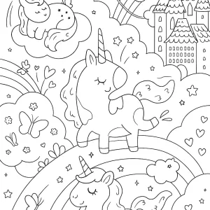 Desenho de unicórnio para colorir 40