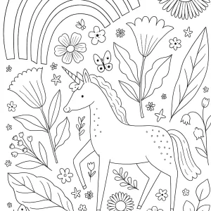 Desenho de unicórnio para colorir 41