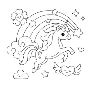 Desenho de unicórnio para colorir 42