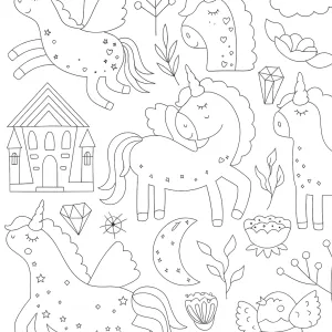 Desenho de unicórnio para colorir 43