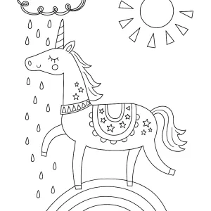 Desenho de unicórnio para colorir 45