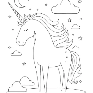 Desenho de unicórnio para colorir 46